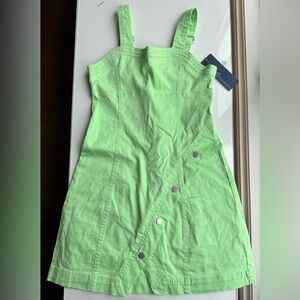 Habitual Lime Green Button-Down Dress